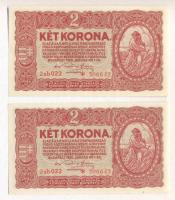 1920. 2K "2ab" (2x) egymás utáni sorszámmal T:I