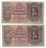 1930. 100P (2x) egymás utáni sorszámmal T:I-