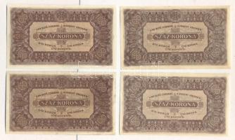 1923. 100K "T.W" nyomdahely jelöléssel (2x) + 100K "Magyar Pénzjegynyomda Rt" (2...