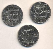 1985. 100Ft 3klf db "Természetvédelem - Vadmacska, Mocsári teknős, Vidra" sor T:BU