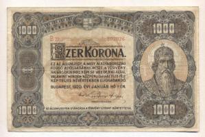 1920. 1000K "Orell Füssli Zürich" T:III