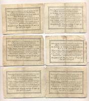 1849. 30Kr "Kincstári utalvány" (6x) kétféle sorozat T:III,III-