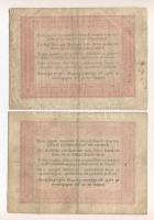 1848. 5Ft "Kossuth bankó" barna (2x) kétféle sor T:III