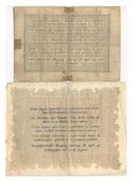 1848. 1Ft "Kossuth-bankó" keltezés nélkül + 10Ft "Kossuth-bankó" T:III,III-