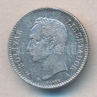 Venezuela 1876. 5c Ag T:2,2- Venezuela 1876. 5 centavos Ag C:XF,VF