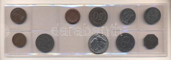 Német Birodalom 1918-1941. 8db különféle városi fém szükségpénz Bonn, Coblenz, Aachen, Frankenthal, ...