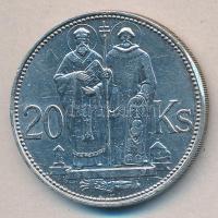 Szlovákia 1941. 20K Ag "Cirill és Metód" T:2 Slovakia 1941 20 Korun Ag "St. Kyrill and St. Methodius" C:XF