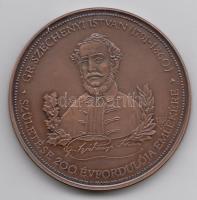 Bozó Gyula (1913-2004) 1991. "Széchényi István születésének 200. évfordulója / M.T.A." Br emlékérem (42mm) T:1