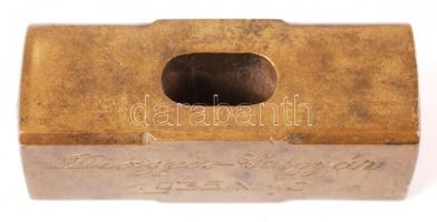 1935 A Diósgyőr-Vasgyári evangélikus templom alapkövének letételénél használt bronz kalapács-fej 193...