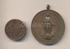 Olaszország 2db emlékérem, egyik vallási témájú, szignó: Johnson (46mm) + Mostradi Leonardo Milano X...