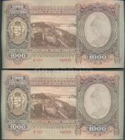 1943. 1000P (3x) egymásutáni sorszámmal! T:I