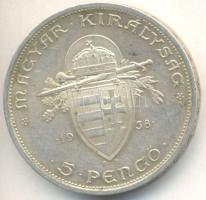 1938. 5P Ag "Szent István" T:2