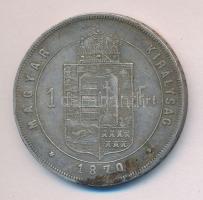 1870KB 1Ft Ag "Középcímer" T:2-