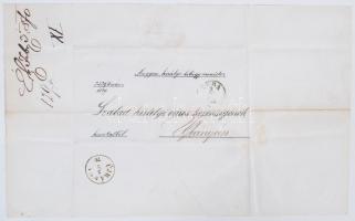 1870 Értesítés az Arad megyei közkórház napidíjának változásáról Rajner Pál belügyminiszter saját ke...