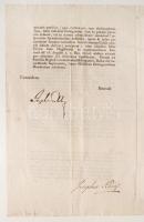 1812 helytartótanácsi leirat József nádor és Kántz József saját kezű aláírásával 2 nyomtatott oldalo...