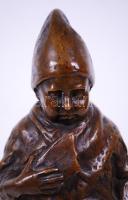 Olvashatatlan jelzéssel: Majszoló. Bronz, m:30 cm, s:2,6 kg