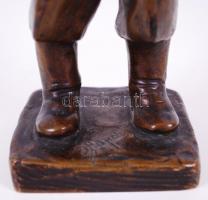 Olvashatatlan jelzéssel: Majszoló. Bronz, m:30 cm, s:2,6 kg