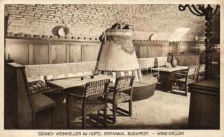 Budapest VI. Britannia Hotel, Szondy boros pince (wet damage)