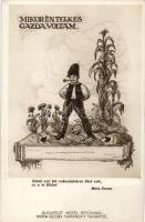 Móra Ferenc: Mikor én telkes gazda voltam c. novellájának illusztrációja a Britannia Hotel Móra szobájában, s: Haranghy Jenő / the illustration of a Ferenc Móra's short story in the Móra room of Hotel Britannia, s: Jenő Haranghy