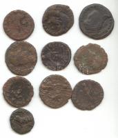Római Birodalom / Vegyes tétel 10db follis pénzzel T:vegyes