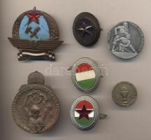 DN. 7db klf sapkajelvény jobb darabokkal T:vegyes