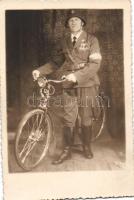 Hungarian cyclist soldier photo