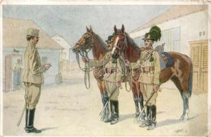 Hungarian gendarmes, briefing, s: Garay Ákos (b)