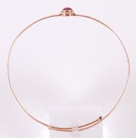 Arany 14K (Au) karkötő vörös üveggel , bruttó:3,3 g /Gold 14 ct bracelet with red glass