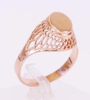 Arany 14K (Au) kosarasgyűrű, jelzett, nettó:3,6 g, méret:60 /Gold 14 ct ring