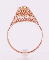 Arany 14K (Au) kosarasgyűrű, jelzett, nettó:3,6 g, méret:60 /Gold 14 ct ring