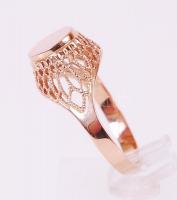 Arany 14K (Au) kosarasgyűrű, jelzett, nettó:3,6 g, méret:60 /Gold 14 ct ring