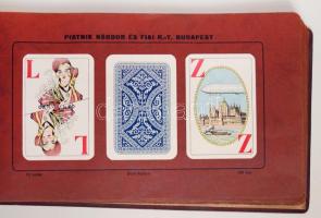 cca 1930 Piatnik Nándor és fiai játékkártyagyár kártya mintakönyv a cég által gyártott összes kártya...