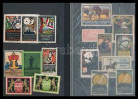 1898 89 db (88 klf ) német és német nyelvterületről származó levélzáró közepes 8 lapos berakóban