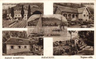 Badacsony Kisfaludy-ház, IBOS szőlőgazdaság, Neptun villa, Rodostó menedékház (EK)