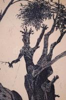 Nyári Lóránt (1928-1982) Papszigeti fák (1975). Rézkarc, papír, jelzett, üvegezett keretben, 62×45 c...