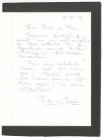 P. Beulema: Munkába temetkezve. Rézkarc, papír, jelzett, benne üdvözlő sorok a művésztől és feleségé...