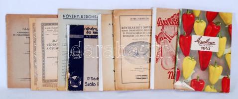 1937-1943 Kertészeti szakkönyvek, összesen:9 db