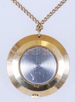 Chaika szovjet nyaklánc óra, 17 köves, működik, szép állapotban, h:43 cm, d:3 cm