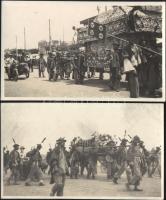 1930 Peking temetési menet 2 db fotó / 1930 Beijing photos of a funeral ceremony 14x9 cm