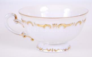 Zsolnay 3 db teáscsésze és csészealj, jelzettek, hibátlanok, kézzel festett