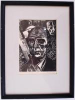 Buday György (1907-1990): 25 magyar író és költő portréja. Fametszet, 4/25, jelzett, paszpartuzva, i...