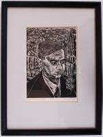 Buday György (1907-1990): 25 magyar író és költő portréja. Fametszet, 4/25, jelzett, paszpartuzva, i...