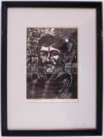 Buday György (1907-1990): 25 magyar író és költő portréja. Fametszet, 4/25, jelzett, paszpartuzva, i...