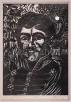 Buday György (1907-1990): 25 magyar író és költő portréja. Fametszet, 4/25, jelzett, paszpartuzva, i...