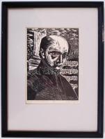 Buday György (1907-1990): 25 magyar író és költő portréja. Fametszet, 4/25, jelzett, paszpartuzva, i...