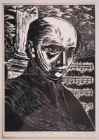 Buday György (1907-1990): 25 magyar író és költő portréja. Fametszet, 4/25, jelzett, paszpartuzva, i...