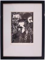 Buday György (1907-1990): 25 magyar író és költő portréja. Fametszet, 4/25, jelzett, paszpartuzva, i...