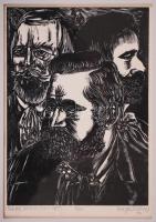 Buday György (1907-1990): 25 magyar író és költő portréja. Fametszet, 4/25, jelzett, paszpartuzva, i...