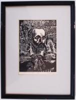 Buday György (1907-1990): 25 magyar író és költő portréja. Fametszet, 4/25, jelzett, paszpartuzva, i...