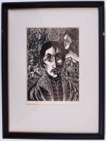 Buday György (1907-1990): 25 magyar író és költő portréja. Fametszet, 4/25, jelzett, paszpartuzva, i...